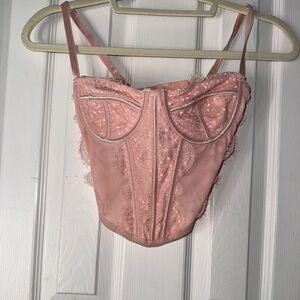 La Hearts Blush Lace Bustier